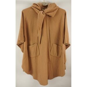 Vintage 1950s Ballantrae Scottish Wool Fleece Oversized Tie Neck Coat Women's XL